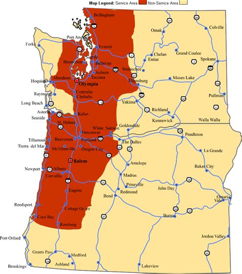 Map Of Washington And Oregon Maps For You