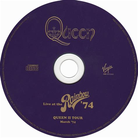 Carátula Cd1 De Queen Live At The Rainbow 74 Portada