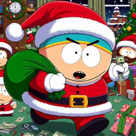 Eric Cartman Dressed As Santa Stealing Christmas 3 By Jesse220 On