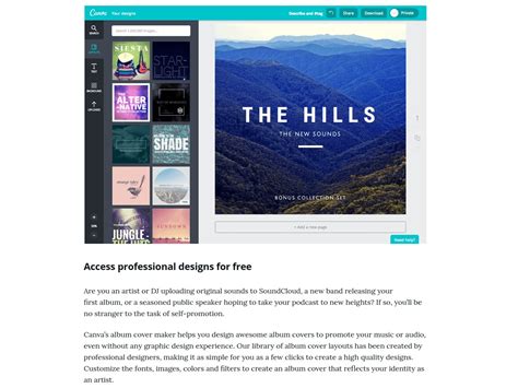 Canva Online Album Cover Maker — Buzzsonic