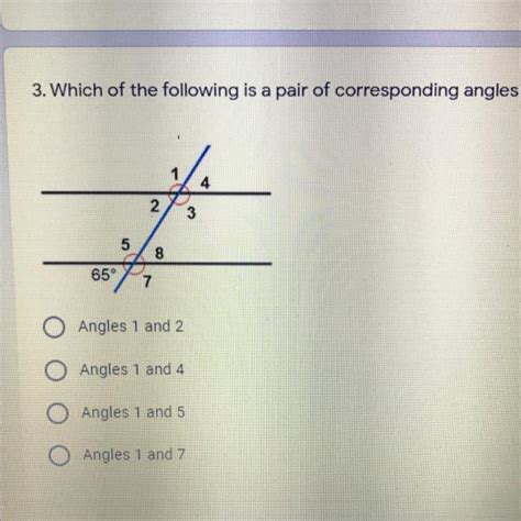 📈which Of The Following Is A Pair Of Corresponding Angles