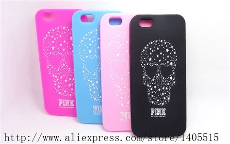 New Victorias Secret Skull Pink Soft Silicone Case For
