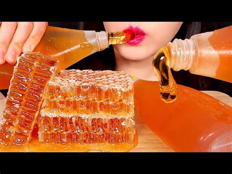Asmr Raw Honeycomb Honey Jelly Eating Sounds Mukbang Zoey Asmr