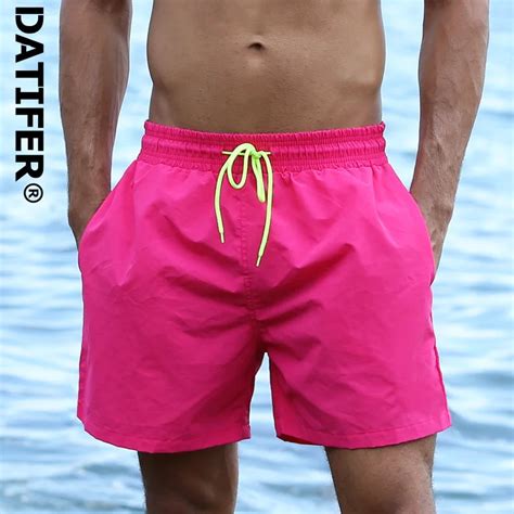 Datifer Mens Board Shorts Surf Swimwear Beach Short Man Swim Shorts Summer Male Athletic Running