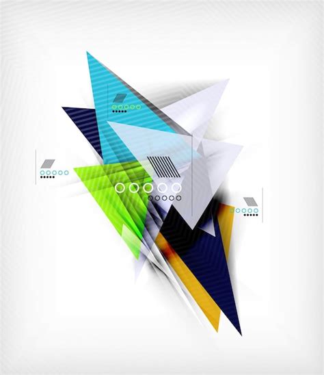 Fondo Abstracto Inusual De Triángulos De Color Vector Premium
