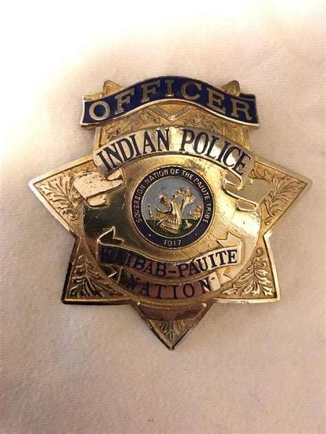 Officer Indian Police Kaibab Pauite Nation Police Badge Fire Badge