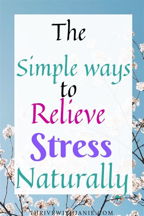 The Best Ways To Relieve Stress Naturally Thrive With Janie