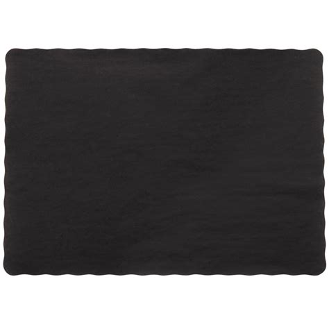 10 X 14 Black Colored Paper Placemat With Scalloped Edge 1000case