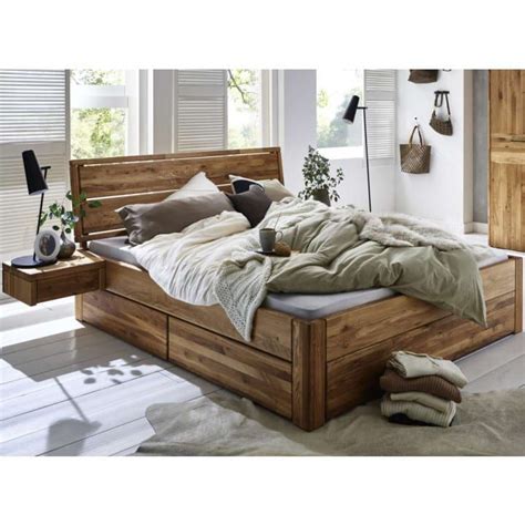 Das standardbett für paare hat eine größe von 180x200 cm. Bett Eiche Massivholz 180x200 cm Komforthöhe als Set mit ...