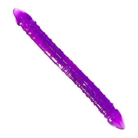 Double Ended Dildo Dual Sided Head Penetration Long Penis Lesbian Sex Toy Purple Ebay
