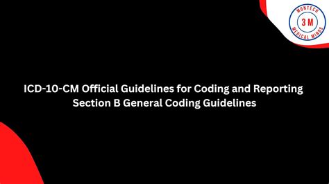 Icd 10 Cm Official Guidelines For Coding And Reporting Section 1b