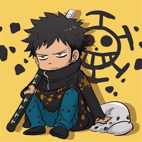 Chibi Trafalgar D Water Law One Piece Art Yellow One Piece Manga