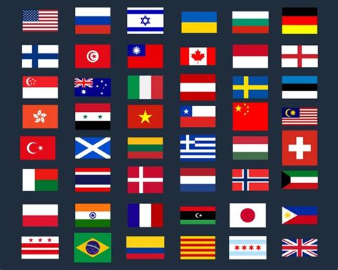 Colección de banderas oficiales nacionales del mundo ilustración