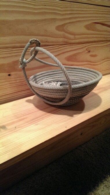 Lariat Rope Bowl Lariat Rope Crafts Rope Crafts Coiled Fabric Basket