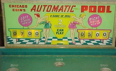 1956 Chicago Coin Automatic Pool Coin Operated Mechanical Bumper Pool Game