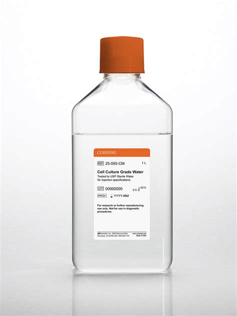 25 055 Cm Corning 1l Cell Culture Grade Water Tested To Usp Sterile