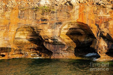 Sea Caves At Pictured Rocks National Lakeshore Three Photograph By Bob