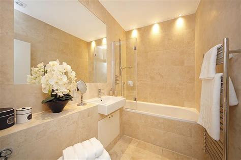 Photo Of Beige Bathroom Bathroom Beige Tile Bathroom Tiles Modern