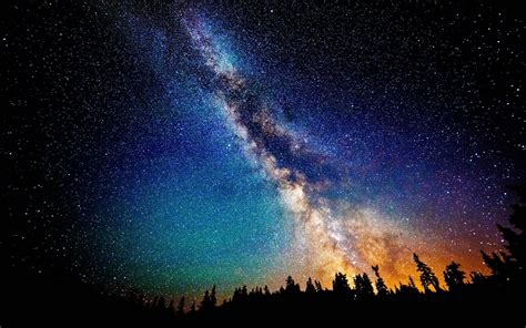 Stars Night Landscape Milky Way Wallpaper Coolwallpapersme