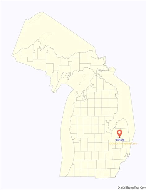 Map Of Clifford Village Michigan