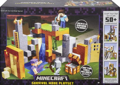 Best Buy Mattel Minecraft Survival Mode Playset Multicolor Dnm76