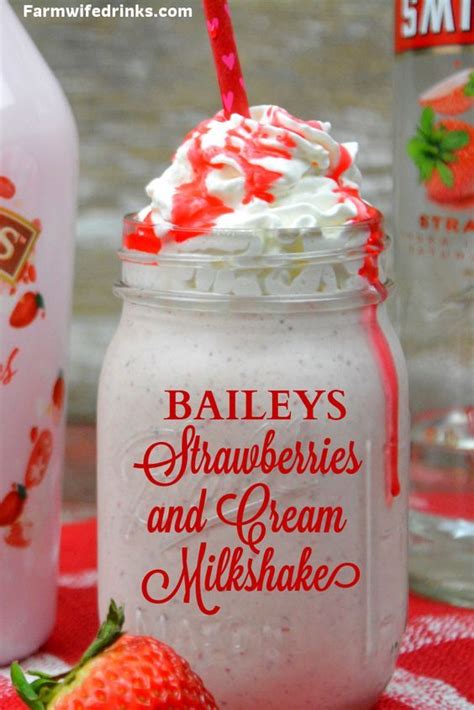 Baileys Strawberries And Cream Milkshake Recipe Combines Vanilla Ice