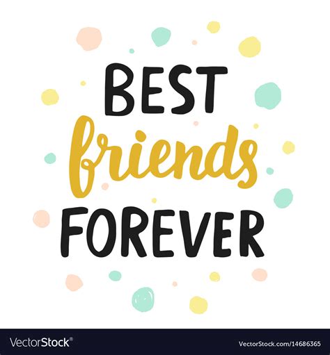Best Friends Forever Royalty Free Vector Image
