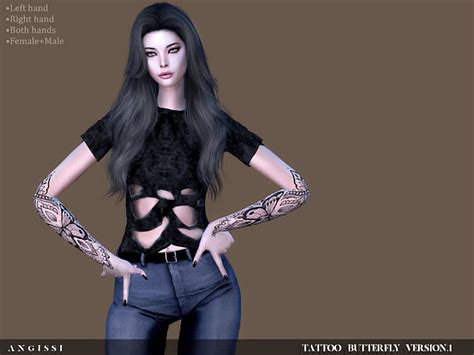Tattoo Butterfly Version 1 By Angissi At Tsr Sims 4 Updates