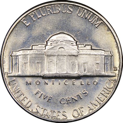 1964 D 5c Ms Jefferson Five Cents Ngc