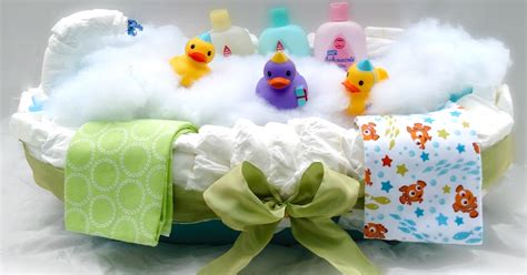When bath time is over, wrap baby in a towel right away, covering baby's head for warmth. How to Make a Baby Bathtub Diaper Cake with Step-by-Step ...