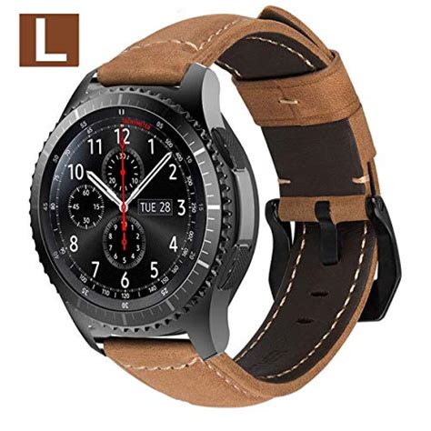 Samsung galaxy watch4 classic android watch. MroTech 22mm Bracelet Montre en Cuir véritable Bande de ...
