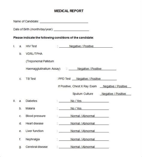 35 Medical Report Templates Docs Pdf Word Apple Pages