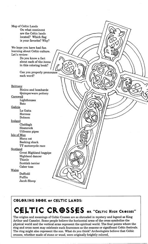 Celtic Cross Coloring Page Coloring Home