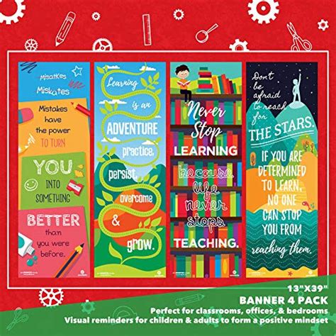Sproutbrite Classroom Banner Decorations Vertical Posters For