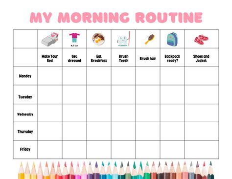Printable Morning Routine Checklist Girl In 2021 Morn Vrogue Co