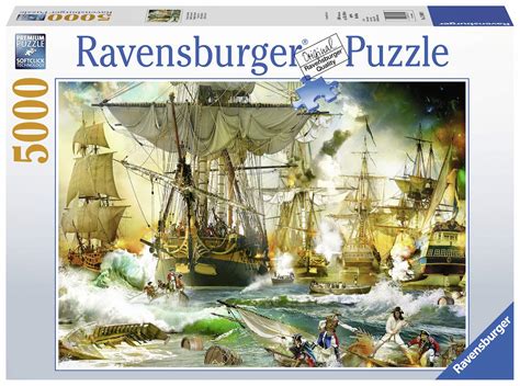 My boyfriend left me alone for over a week, so the only logical thing to do was attempt a 5000 piece jigsaw of course!!.follow me @facebook. Battle on the High Sea 5000 Piece Jigsaw Puzzle - Ravensburger