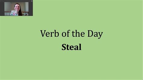 Verb Of The Day Steal สรุปข้อมูลที่สมบูรณ์ที่สุดเกี่ยวกับsteal Verb