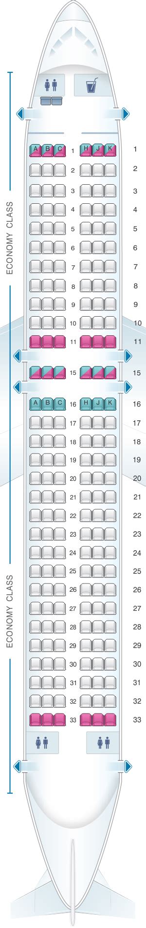 Seat Map Air Transat Airbus A320 200 Us And South Seatmaestro