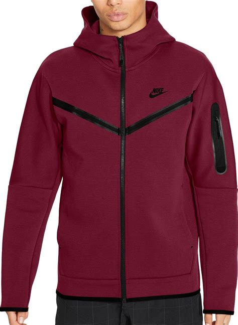 Nike Sportswear Tech Fleece Full Zip Hoodie In Red For Men Lyst