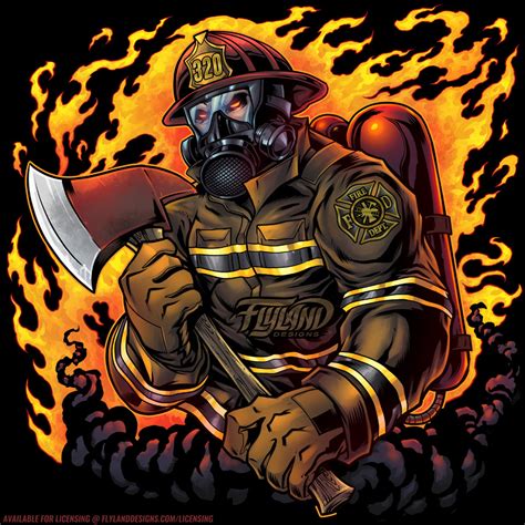 Firefighter Archives Flyland Designs Freelance Illustration And Graphic Design By Brian Allen