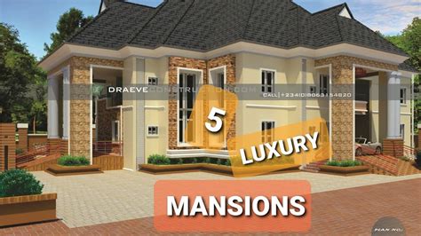 5 Luxury Mansion Designs Nigerian Houseplans Youtube