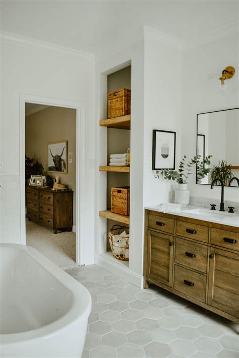 Modern magnificent design featuring arctic ice subway tile. white subway tile bathroom, cement tile, cement tile ...