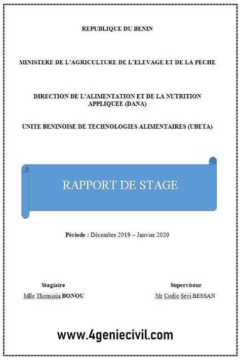 Page De Garde Rapport De Stage Gratuit Image To U
