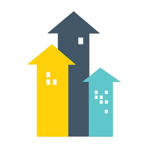 arrow houses real estate icon transparent png svg