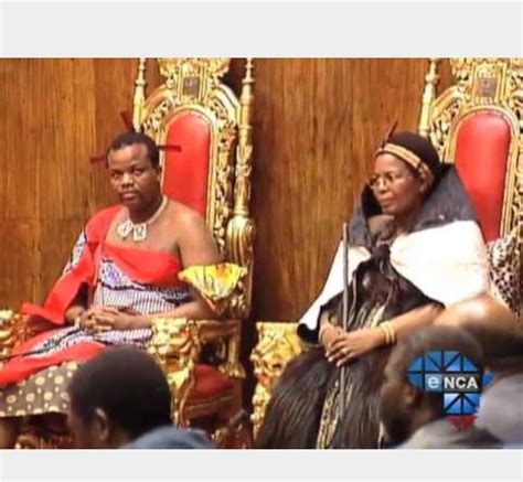 The Ingwenyama Of Swaziland And The Queen Mother Ntombi Tfwala Seated