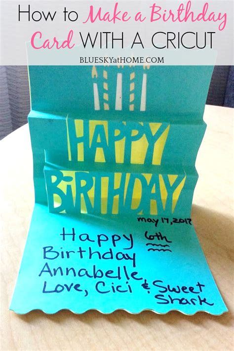 However, the insert cards and pens will definitely take your projects up a level and make them even easier! How to Make a Birthday Card with a Cricut ~ Bluesky at Home