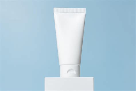 White Cosmetic Tube Mockup Plastic Packaging For Cosmetology Cream