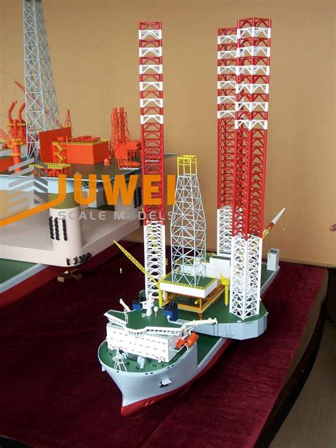 Miniature Scale Drilling Ship Model For Offshore Operation Jw