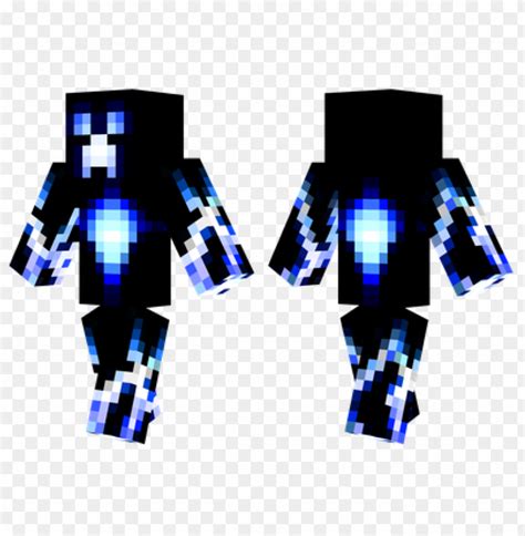 Minecraft Blue Fire Creeper Skin