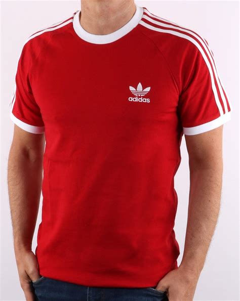 Free shipping options & 60 day returns at the official adidas online store. Adidas Originals 3 Stripes T Shirt in Power Red | 80s ...